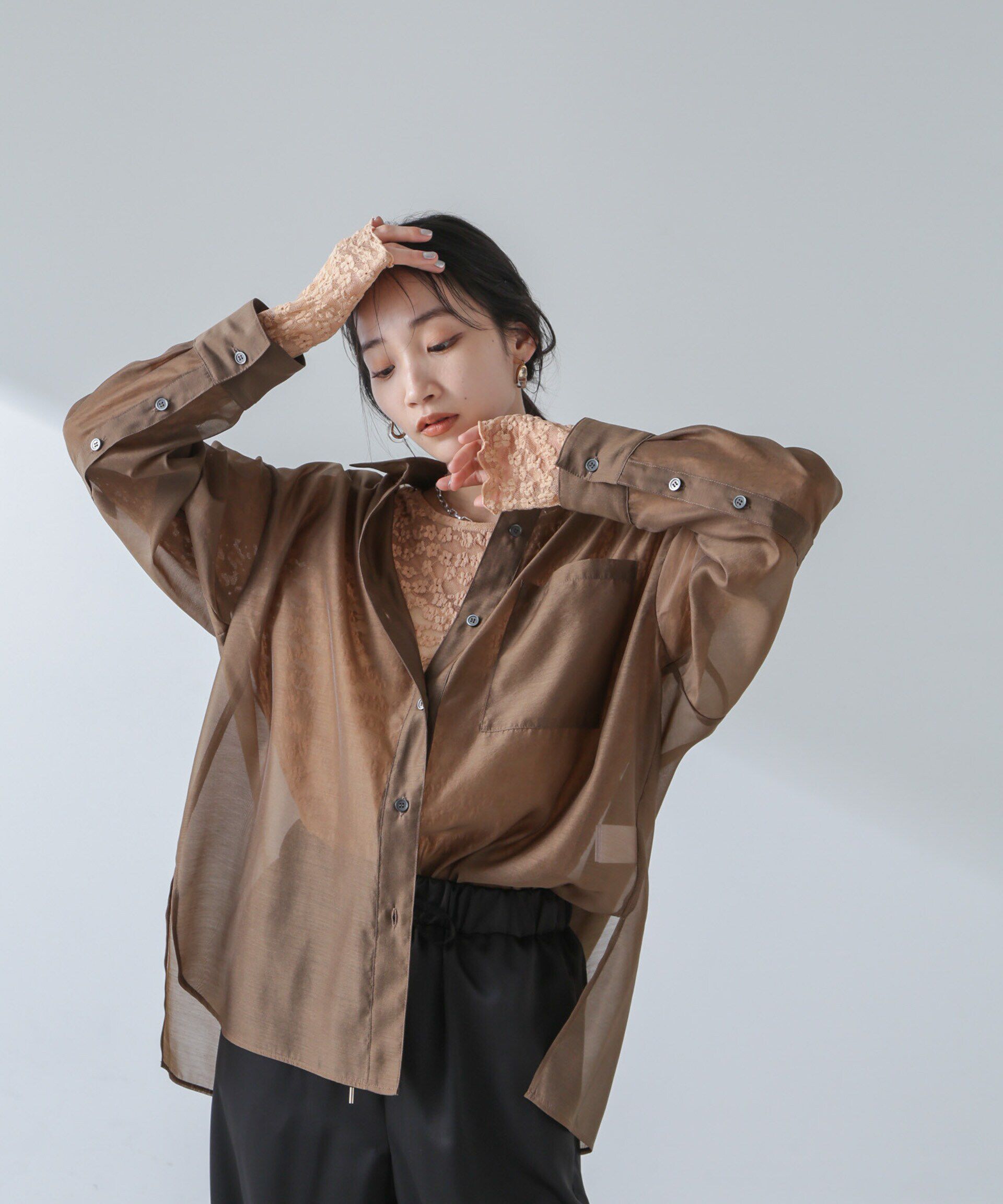 nano･universe「フラワーシアーカットトップス」|Tシャツ・カットソー|