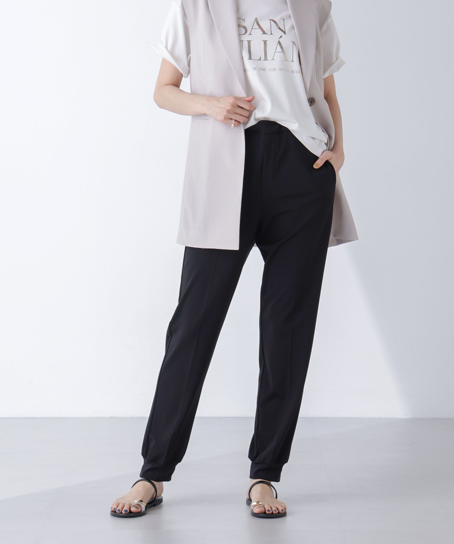 nano･universe「AtPARK＆DAILYWEAR/スリットジョガーパンツ（セットアップ可）」|チノ|