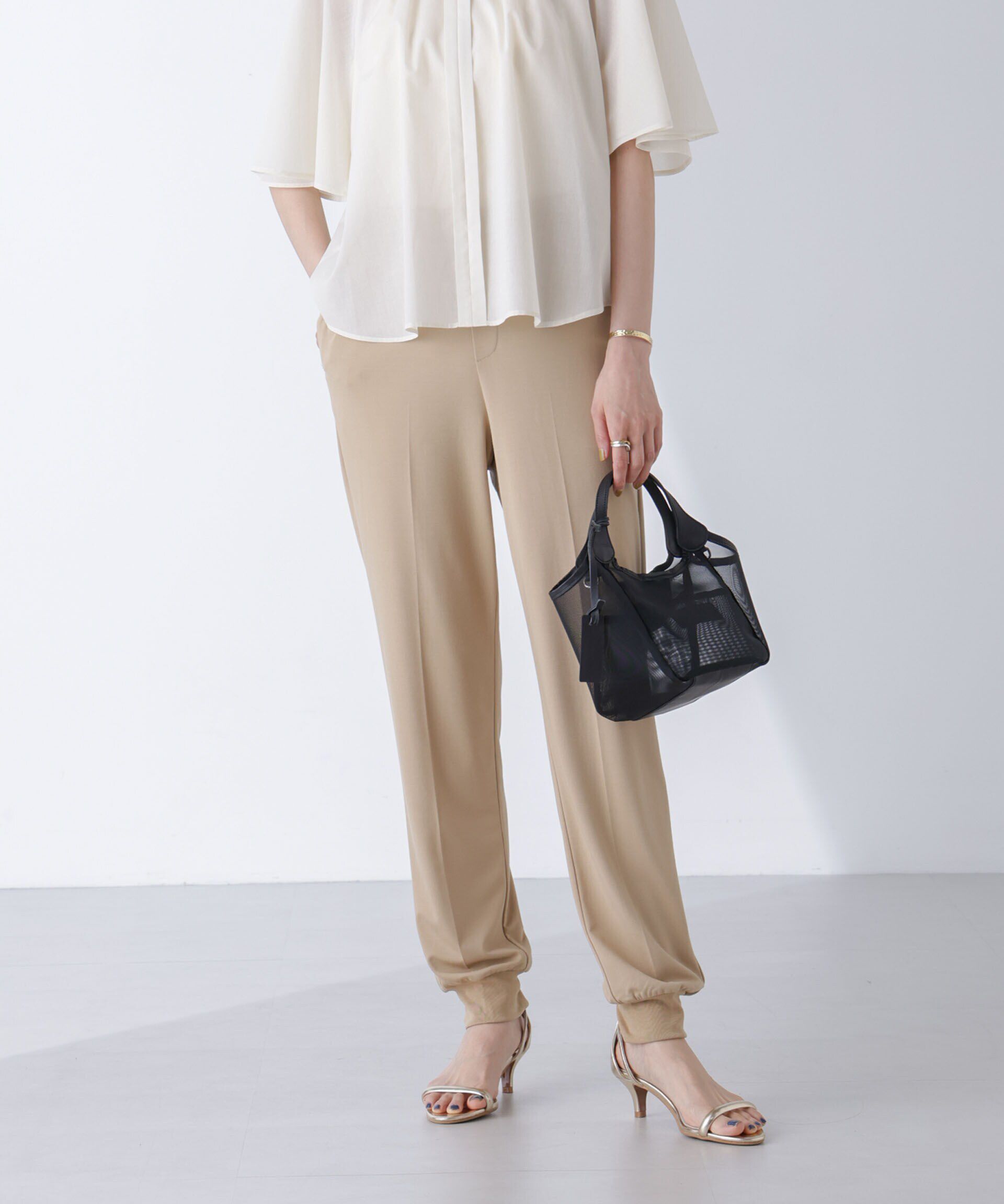 nano･universe「AtPARK＆DAILYWEAR/スリットジョガーパンツ（セットアップ可）」|チノ|