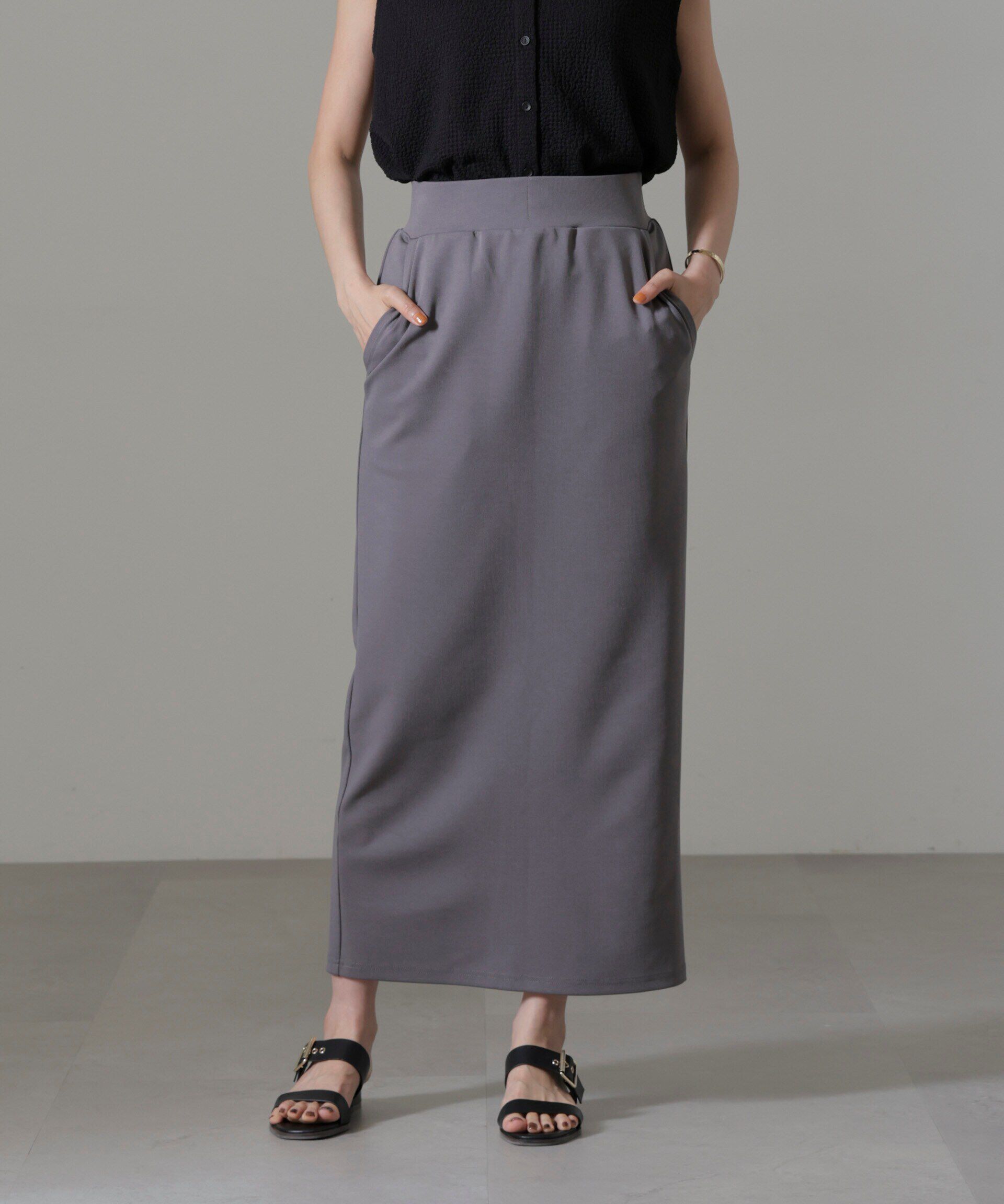 nano･universe「ポンチカットIラインマキシスカート」|スカート|