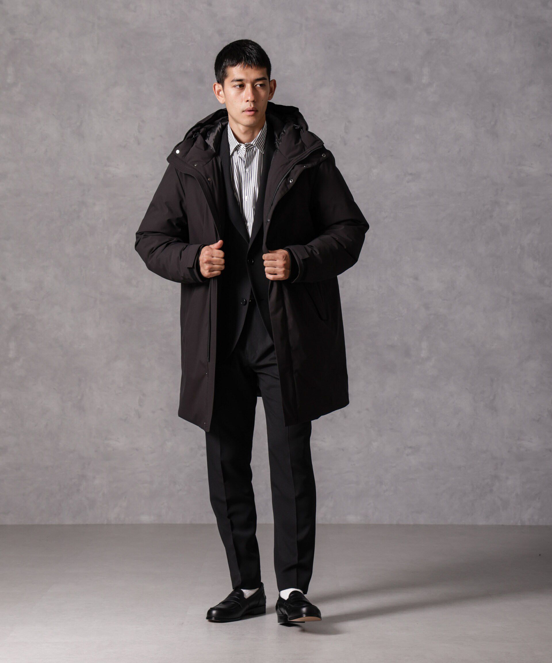 nano･universe「「西川ダウン(R)」ロングフードダウン」|ダウン|