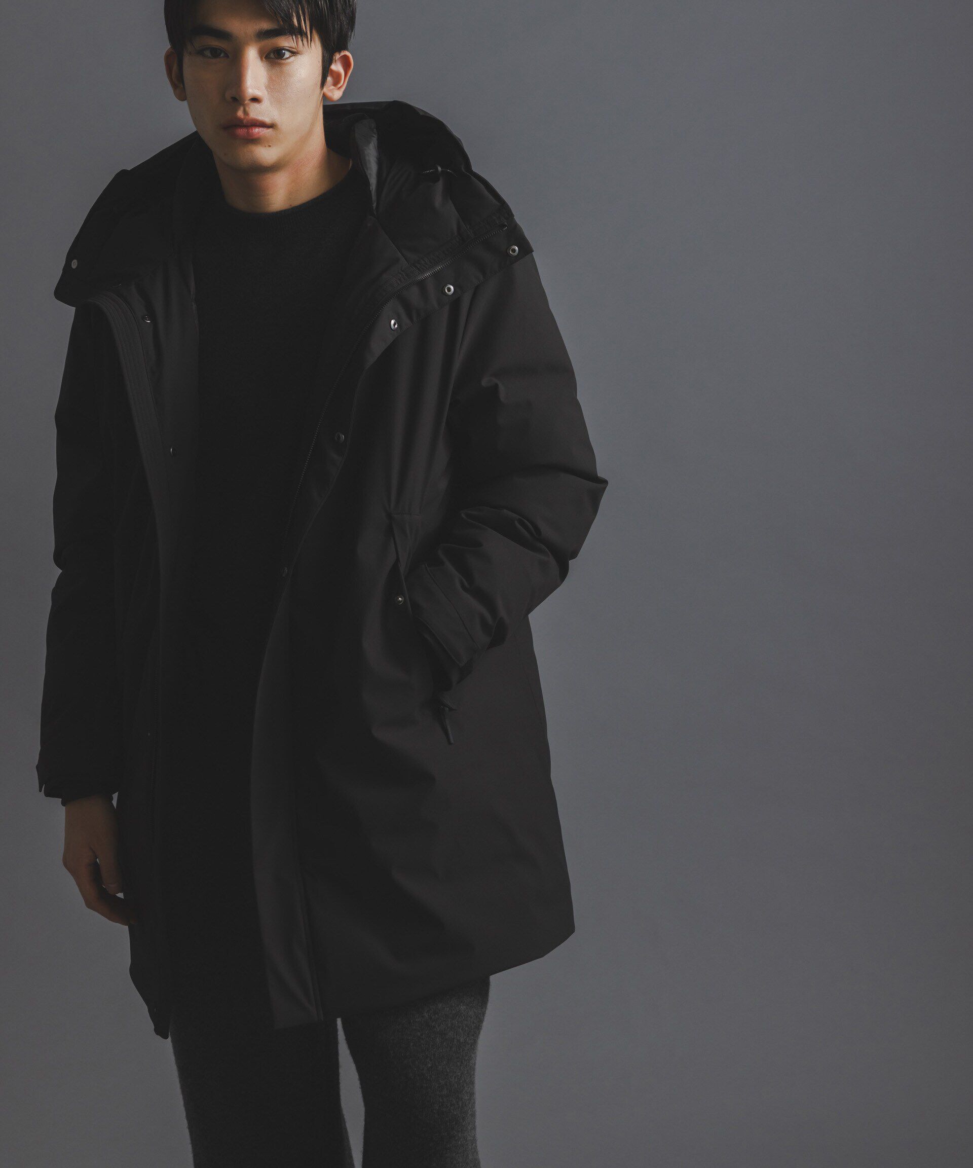 nano･universe「「西川ダウン(R)」ロングフードダウン」|ダウン|