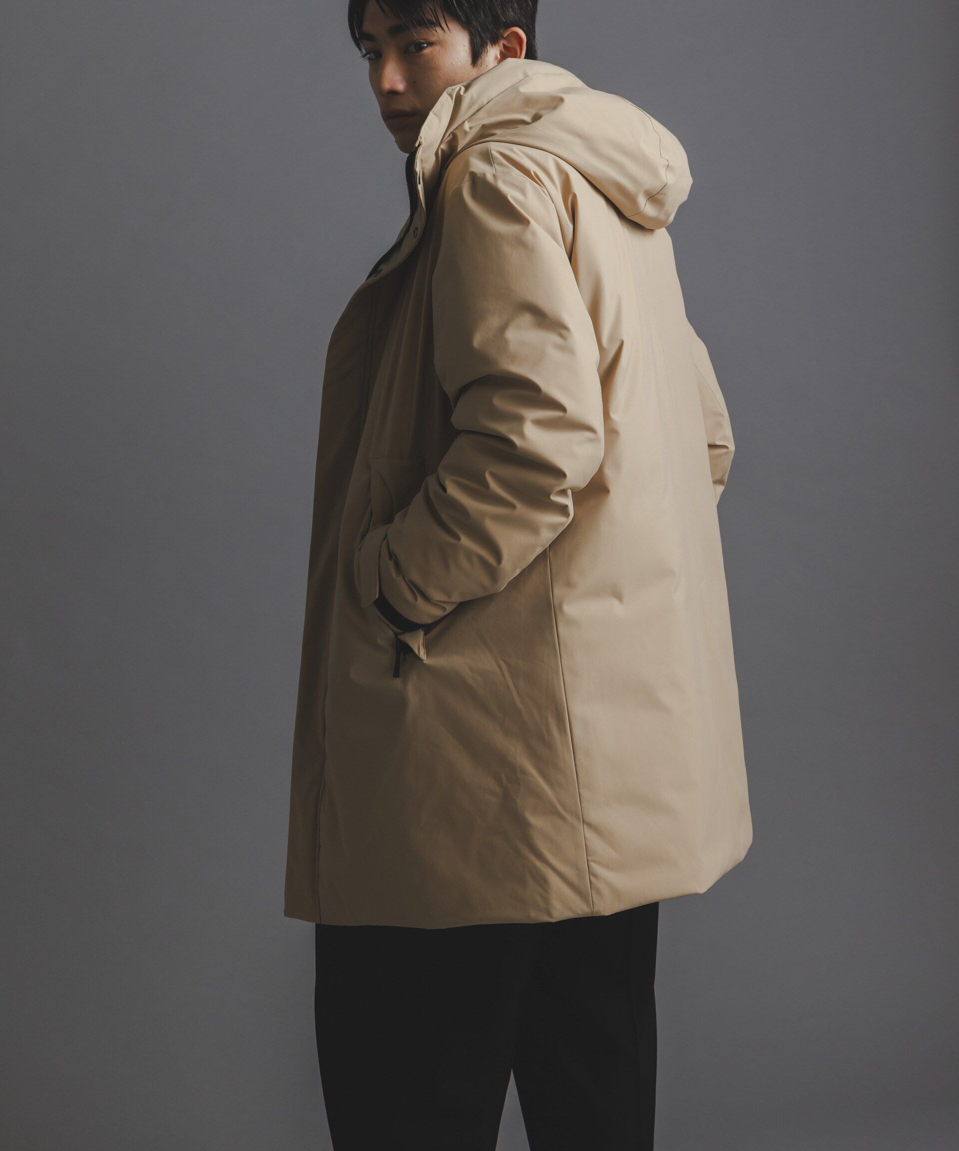 nano･universe「「西川ダウン(R)」ロングフードダウン」|ダウン|