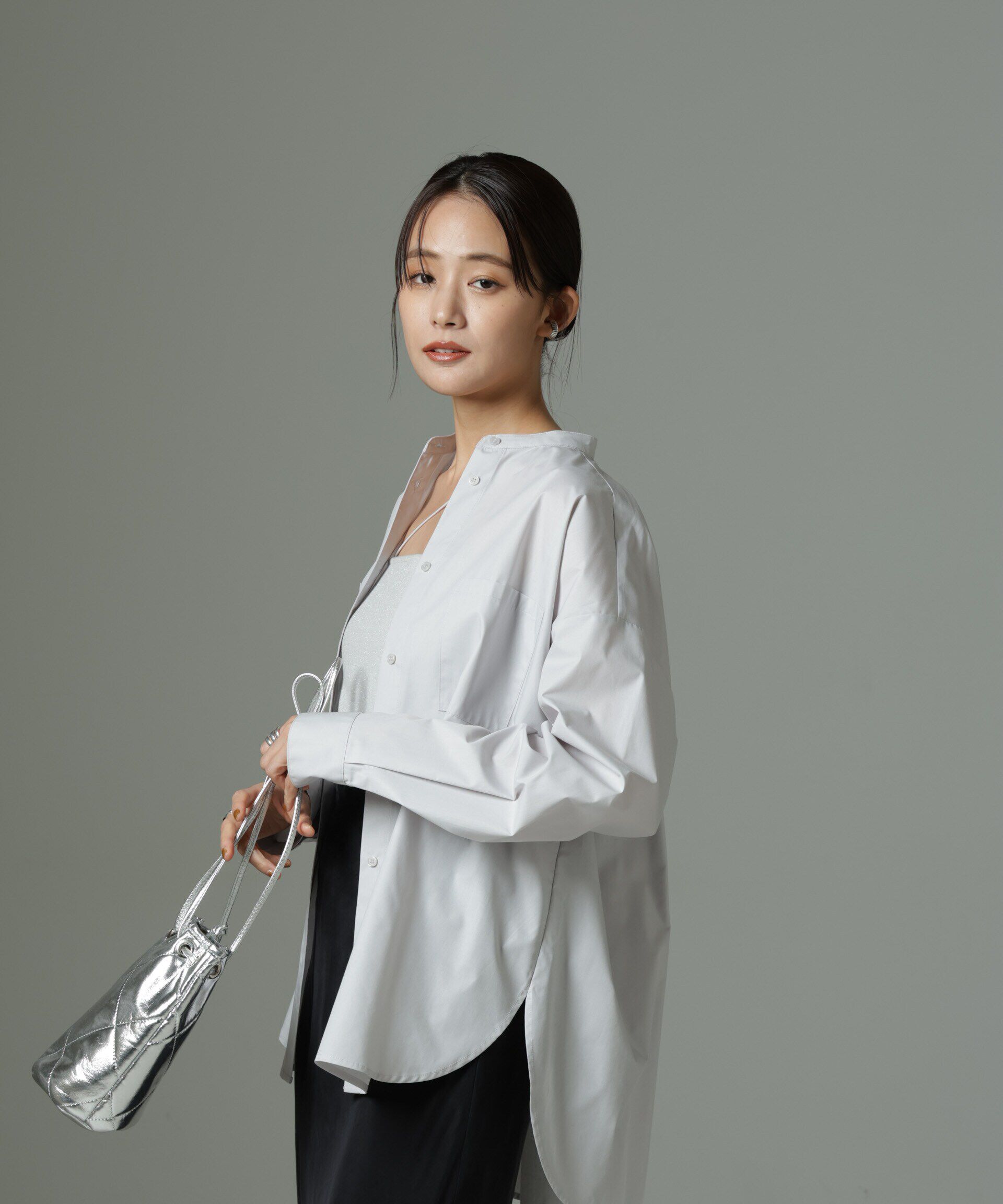 nano･universe「スタンドカラーシャツ」|シャツ・ブラウス|