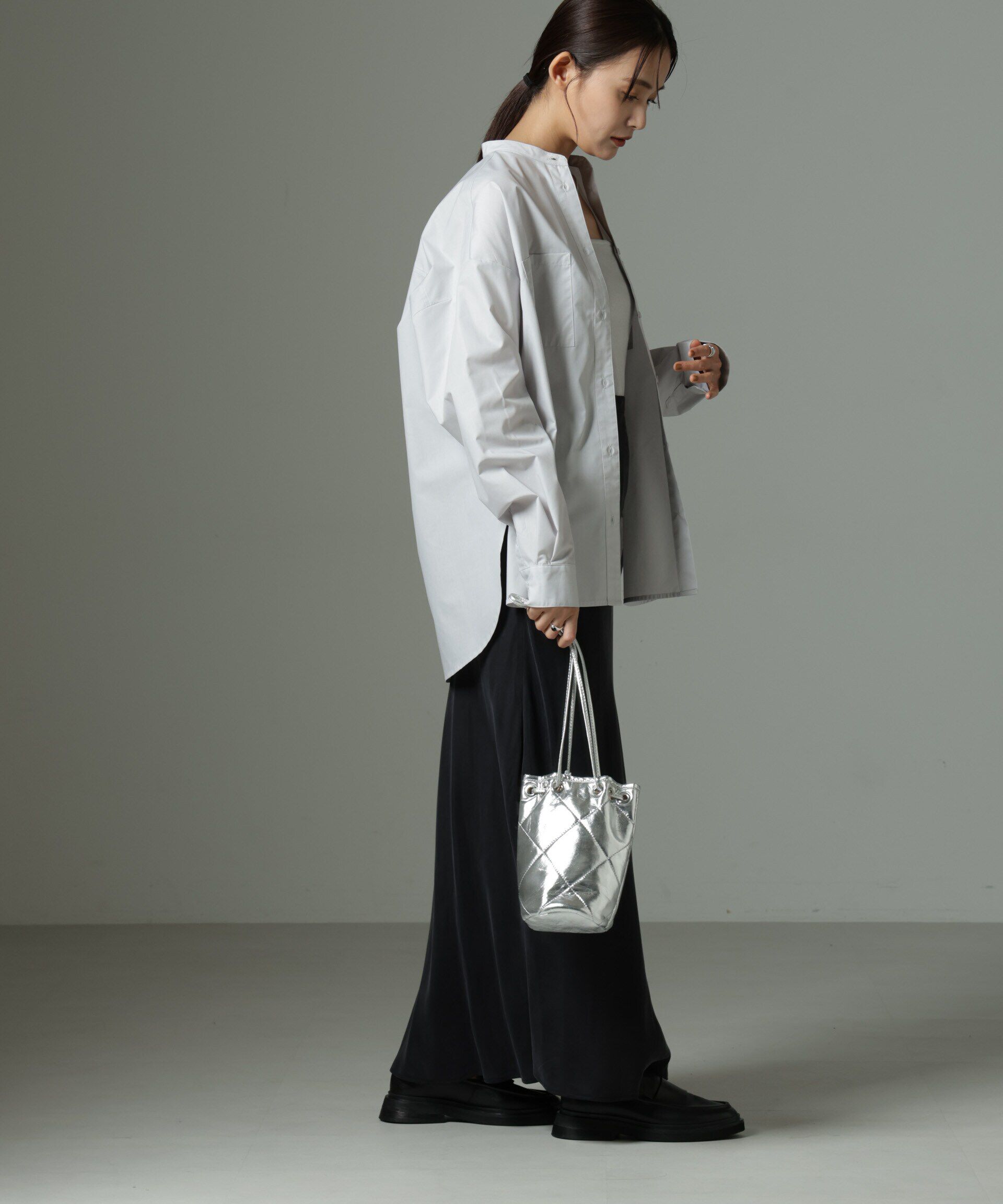 nano･universe「スタンドカラーシャツ」|シャツ・ブラウス|