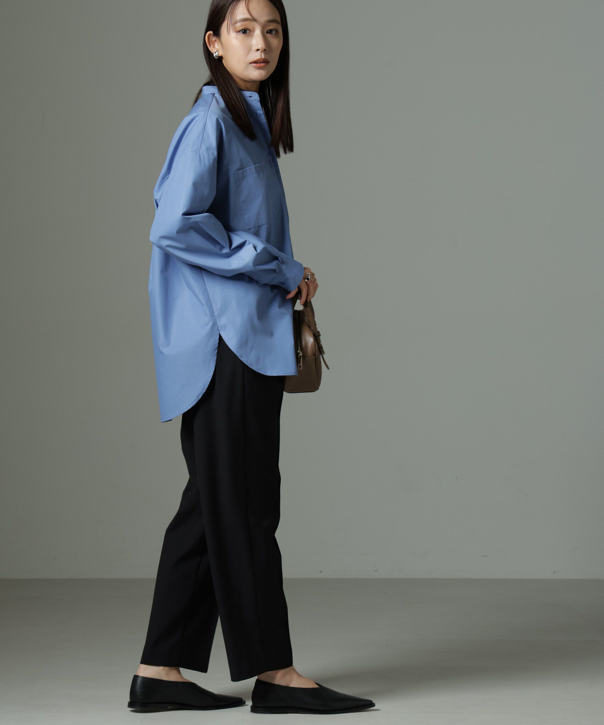 nano･universe「スタンドカラーシャツ」|シャツ・ブラウス|