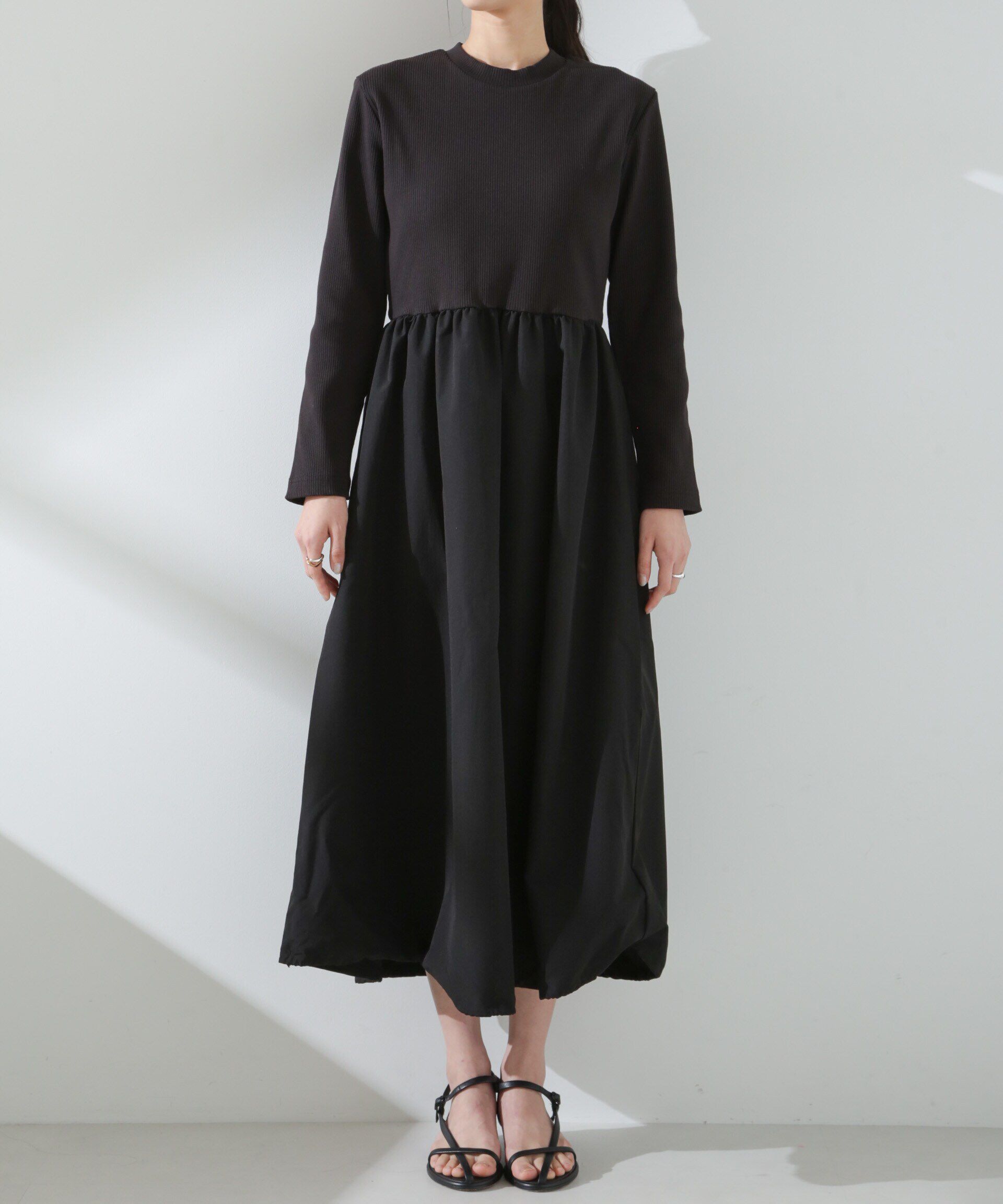 nano･universe「バルーン2WAYコンビワンピース」|ワンピース|