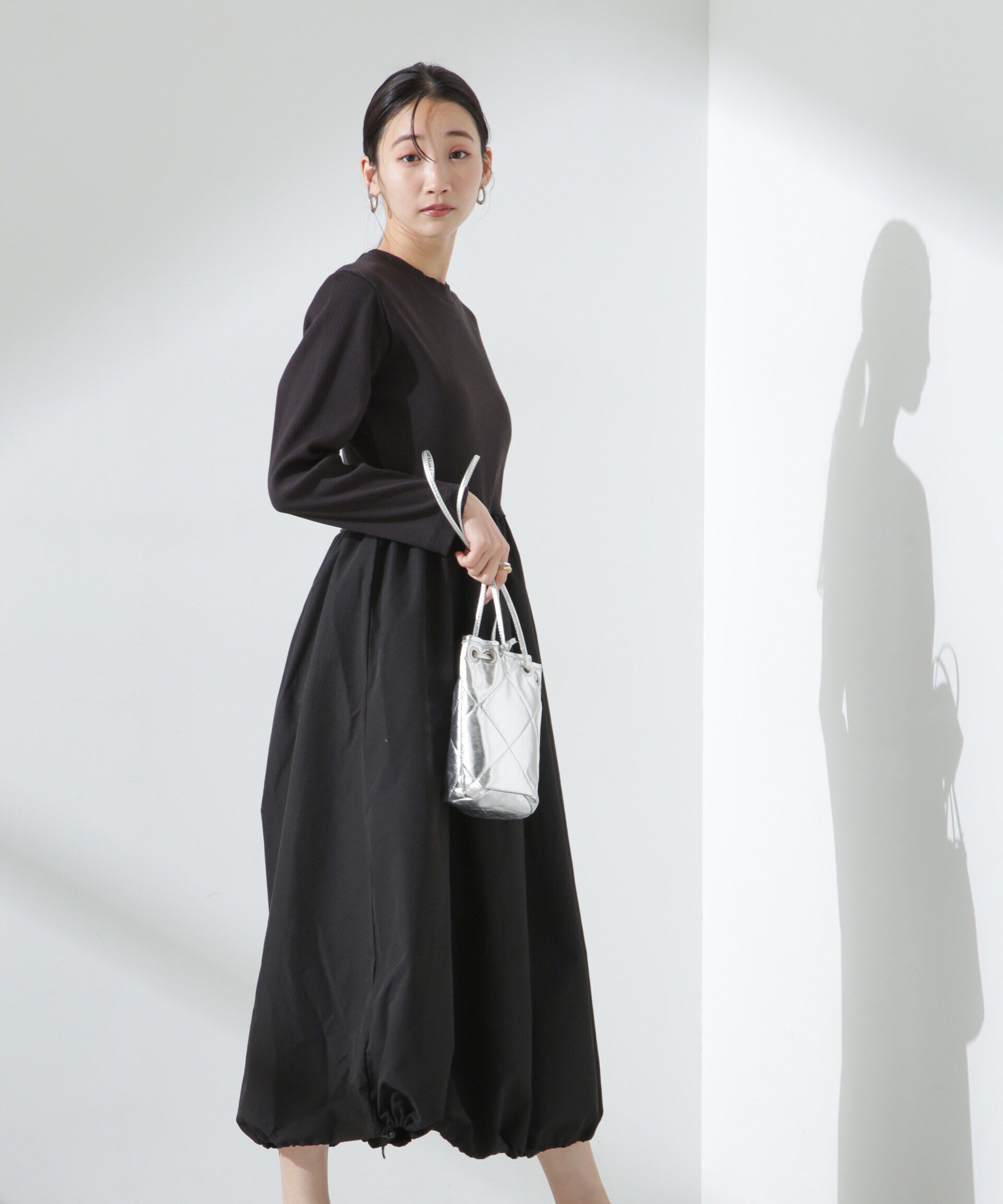 nano･universe「バルーン2WAYコンビワンピース」|ワンピース|