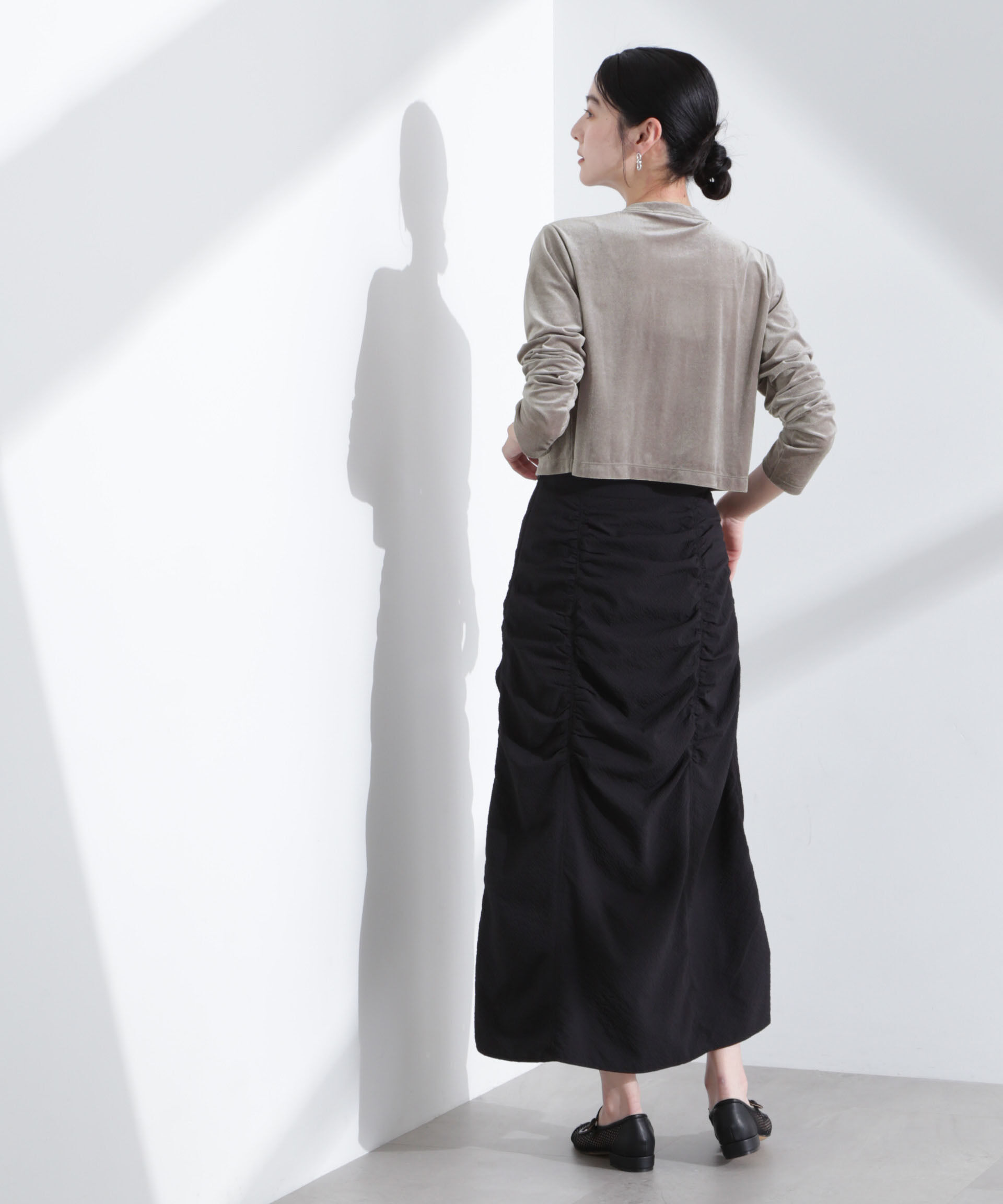 nano･universe「シアーベロアメニーボタンカーディガン」|Tシャツ・カットソー|