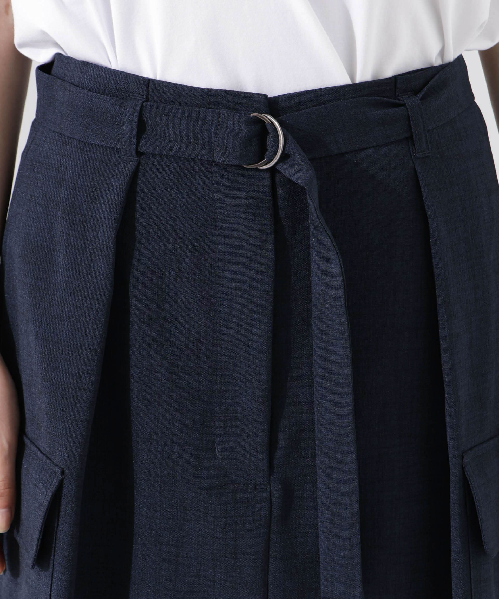 nano･universe「多機能素材ベルト付ポケットディティールスカート（セットアップ可）」|スカート|