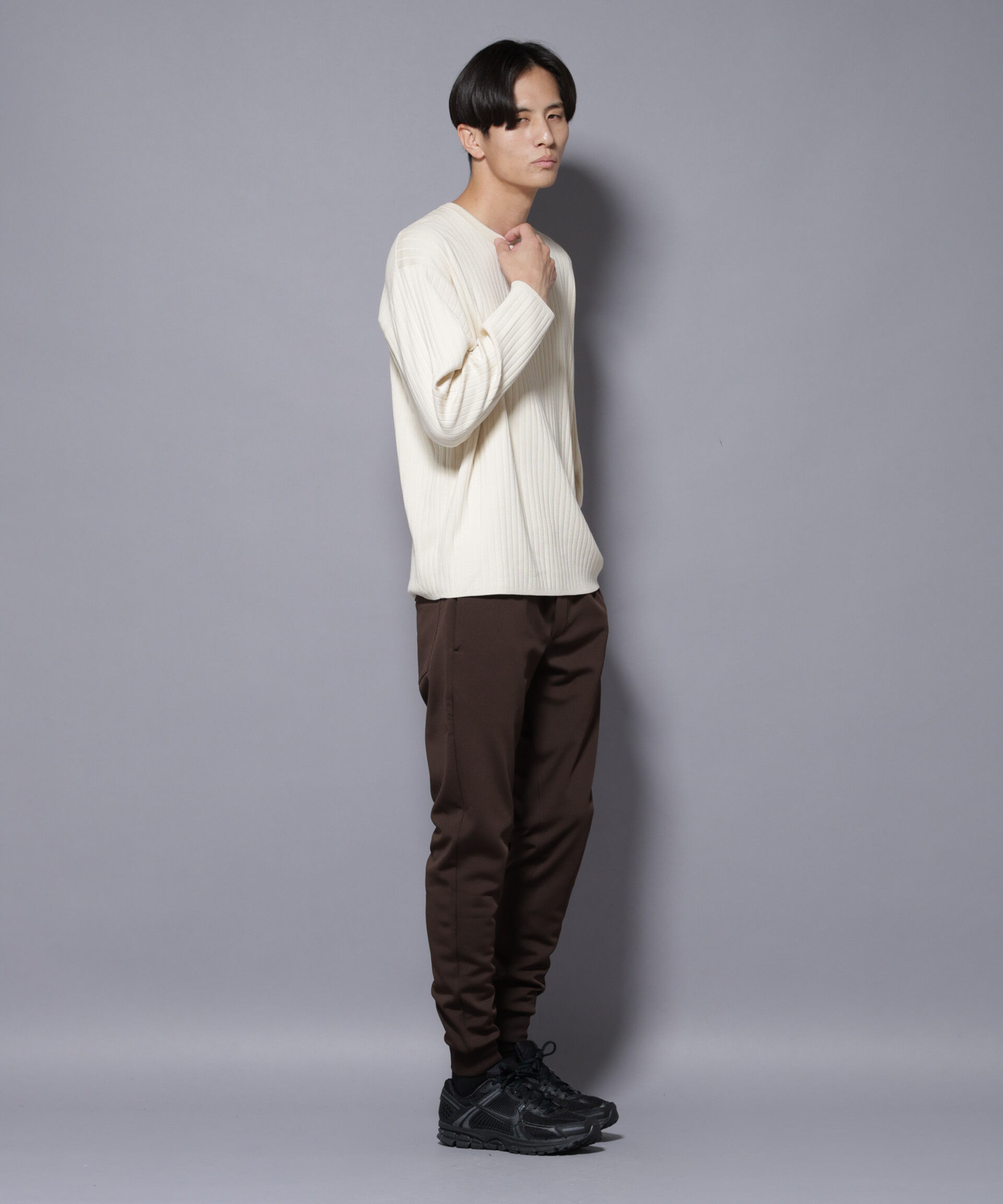 nano･universe「｢MC｣coveross(R) フリースボンディングジョガーパンツ」|チノ|