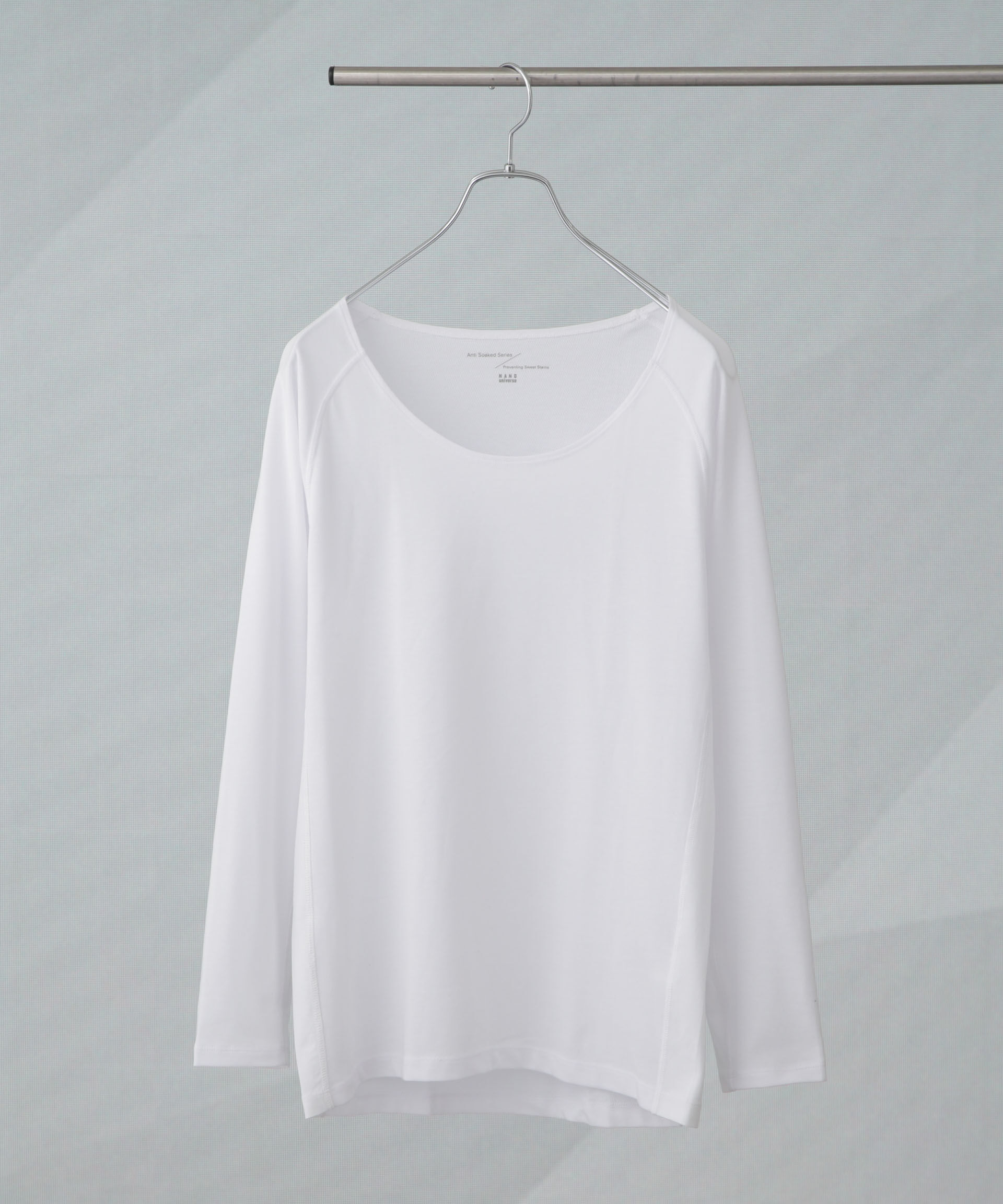 nano･universe「Anti Soaked(R)Plus インナーTシャツ 長袖」|Tシャツ・カットソー|ホワイト