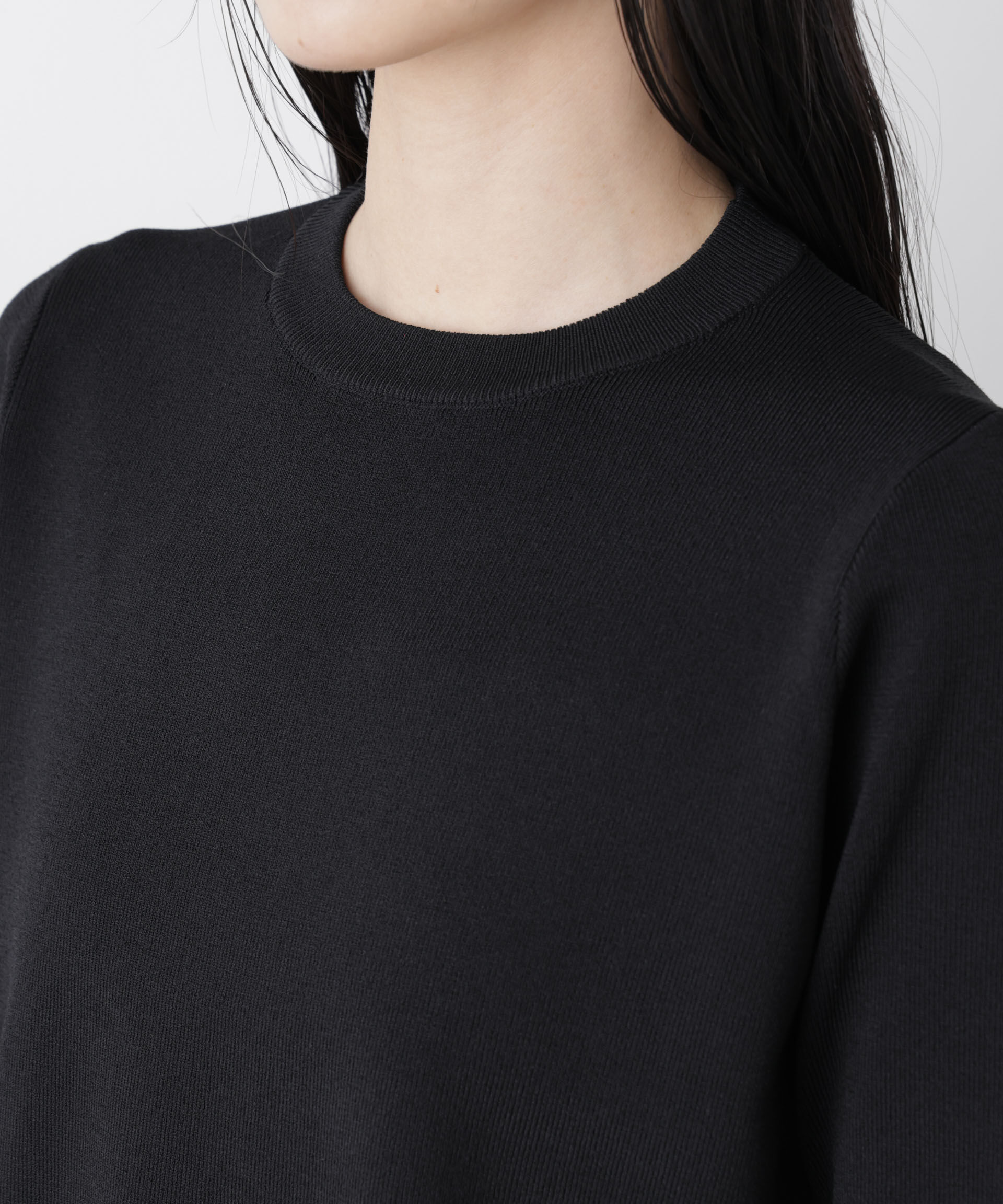 nano･universe「洗濯機洗い可UVカット接触冷感半袖ニット」|ニット・セーター|