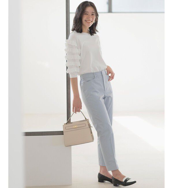 組曲「【WEB限定カラーあり】MINA 袖フリルニットプルオーバー」|ニット・セーター|