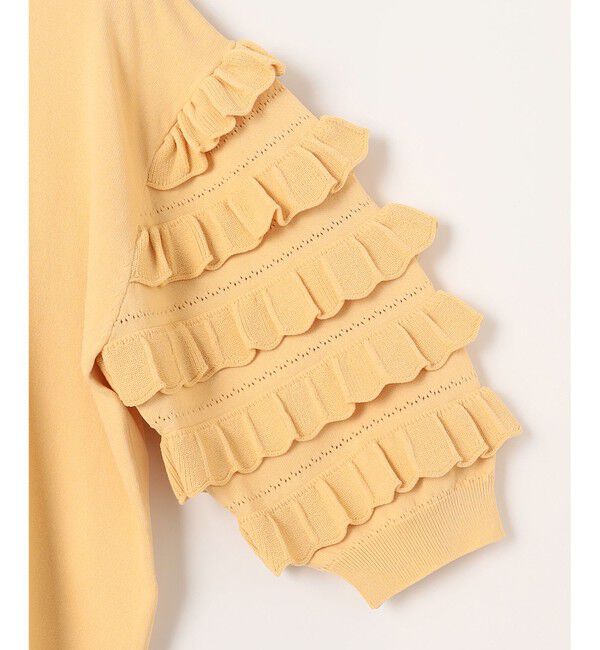 組曲「【WEB限定カラーあり】MINA 袖フリルニットプルオーバー」|ニット・セーター|