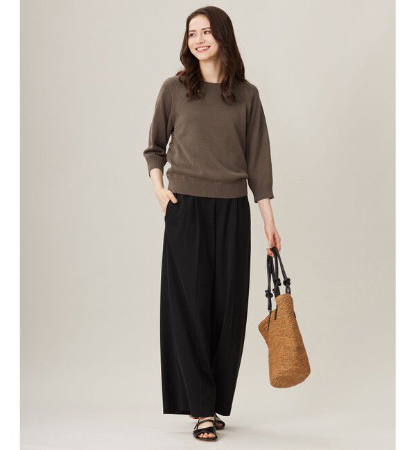 自由区「【洗える】レースコンビニット プルオーバー」|ニット・セーター|