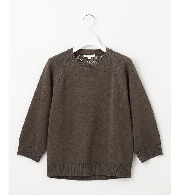 自由区「【洗える】レースコンビニット プルオーバー」|ニット・セーター|