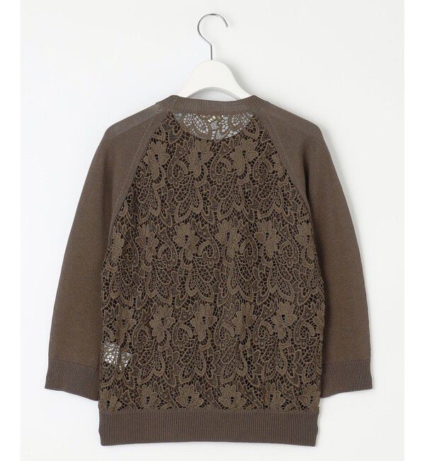 自由区「【洗える】レースコンビニット プルオーバー」|ニット・セーター|