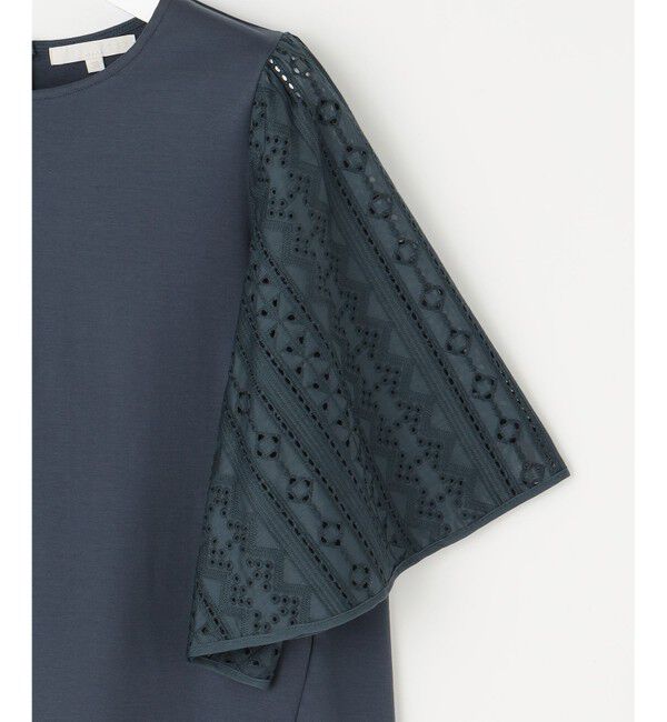 自由区「【カタログ掲載・洗える】エンブロイダリーコンビジャージ カットソー」|Tシャツ・カットソー|