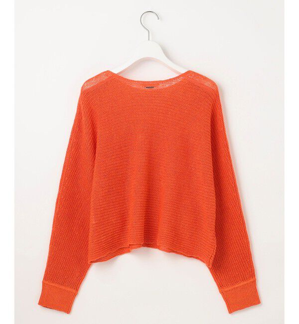 自由区「【洗える】リネンミドルゲージドルマンスリーブ ニット」|ニット・セーター|