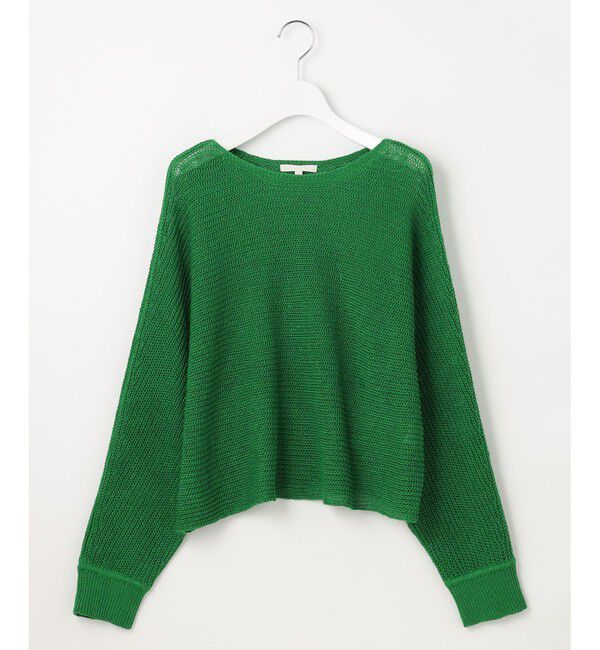 自由区「【洗える】リネンミドルゲージドルマンスリーブ ニット」|ニット・セーター|