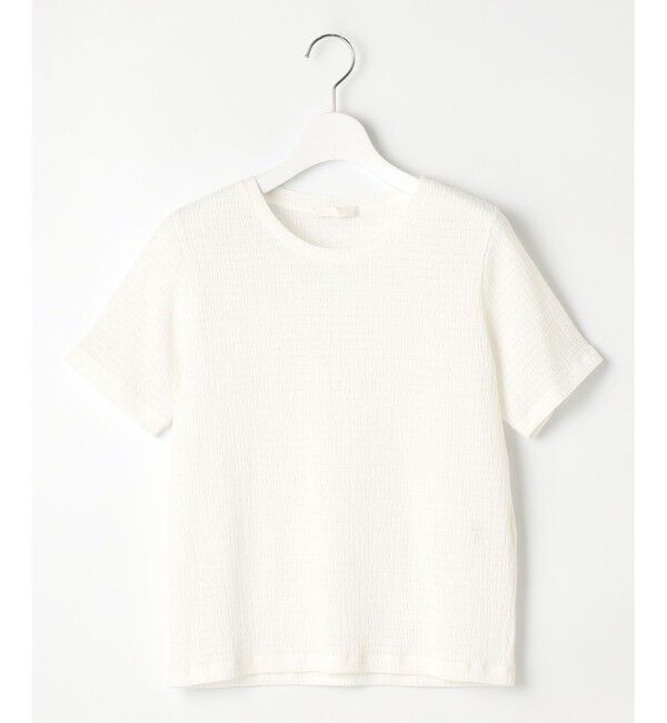 自由区「【洗える】シャーリングジャージー Tシャツ」|Tシャツ・カットソー|