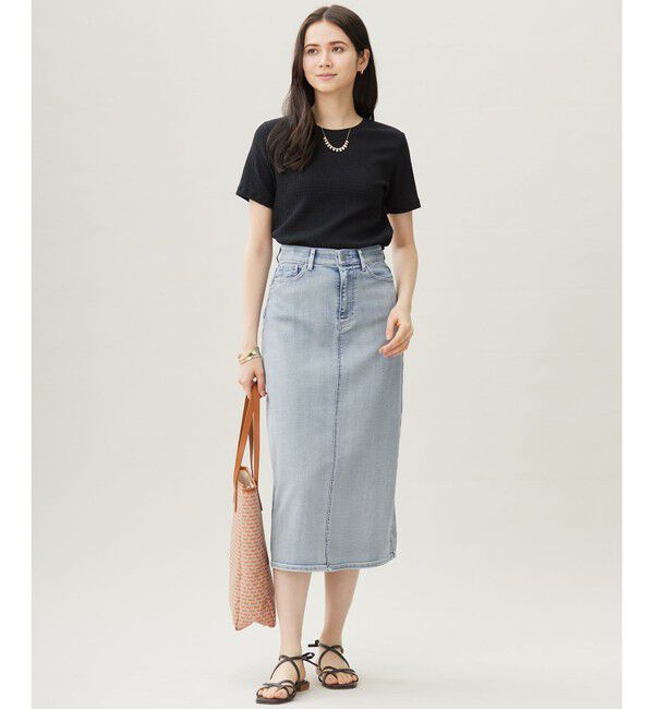 自由区「【洗える】シャーリングジャージー Tシャツ」|Tシャツ・カットソー|