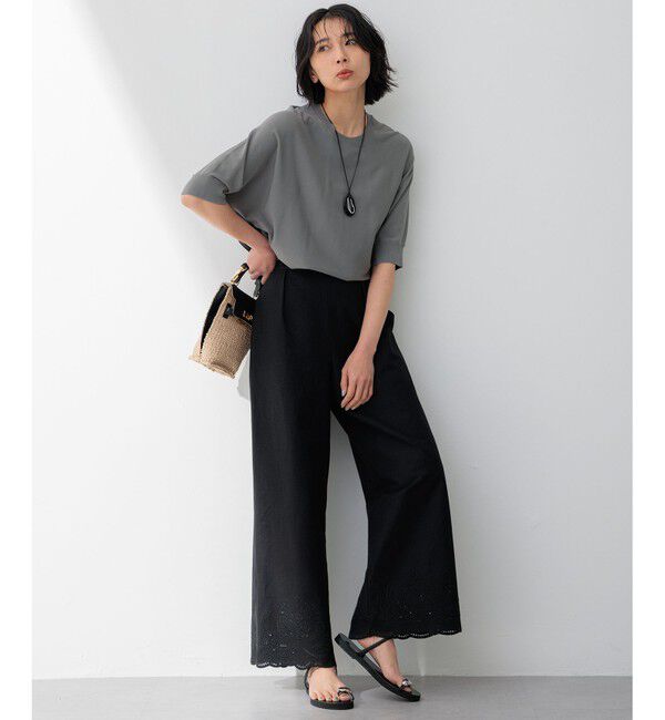 23区「【洗える】レーヨンポリエステルストレッチ ドルマン ニット」|ニット・セーター|