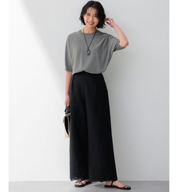 23区「【洗える】レーヨンポリエステルストレッチ ドルマン ニット」|ニット・セーター|