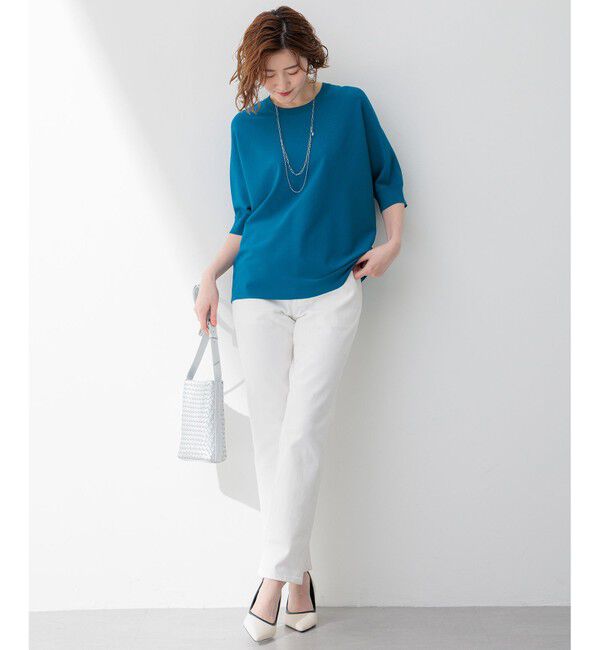 23区「【洗える】レーヨンポリエステルストレッチ ドルマン ニット」|ニット・セーター|