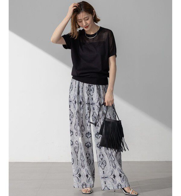 23区「【洗える】シャイニーシアー ドルマン ニット」|ニット・セーター|