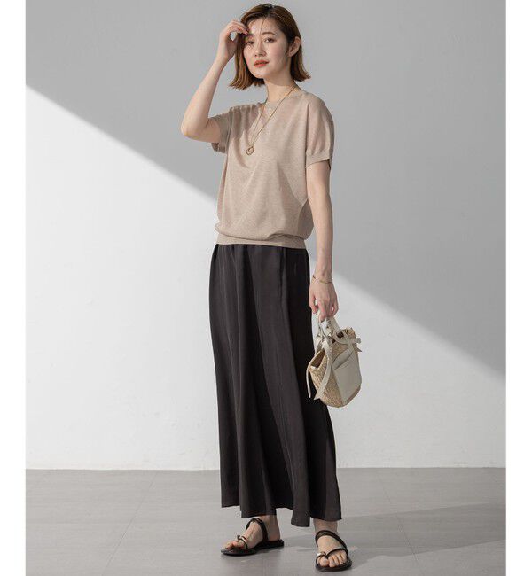 23区「【洗える】シャイニーシアー ドルマン ニット」|ニット・セーター|