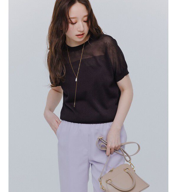 23区「【洗える】シャイニーシアー ドルマン ニット」|ニット・セーター|ﾀﾞｰｸﾌﾞ