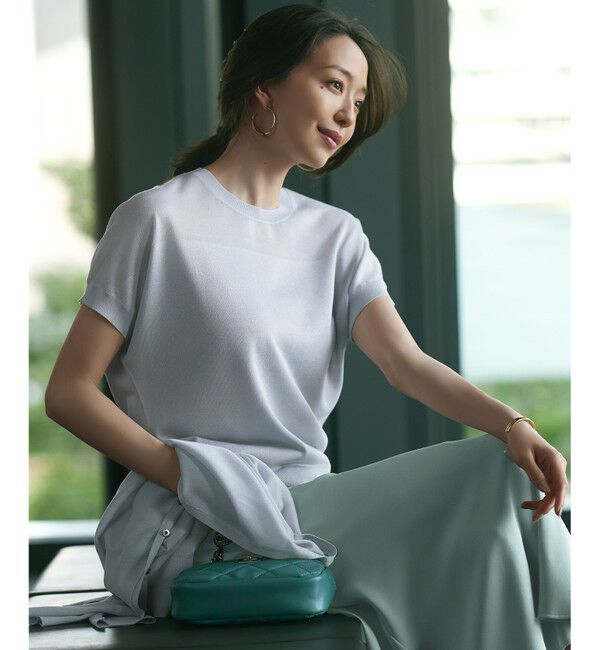 23区「【洗える】シャイニーシアー ドルマン ニット」|ニット・セーター|ｽｶｲﾌﾞﾙ