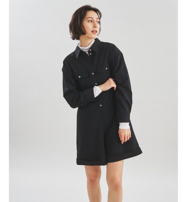 Diagram「シャツサロペット」|オールインワン|ブラック