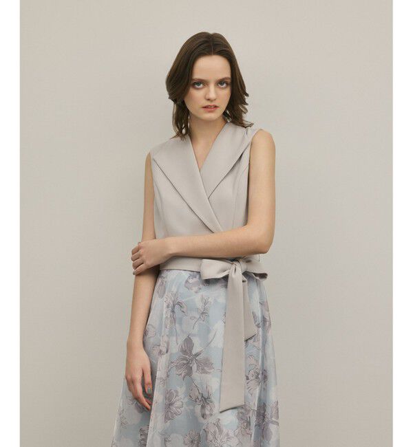 GRACE CONTINENTAL「カシュクールフラワープリントワンピース」|ワンピース|