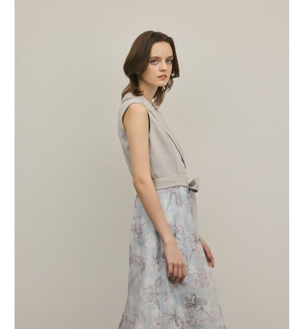 GRACE CONTINENTAL「カシュクールフラワープリントワンピース」|ワンピース|