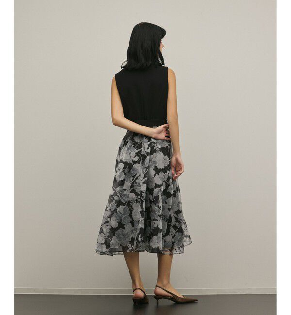 GRACE CONTINENTAL「カシュクールフラワープリントワンピース」|ワンピース|