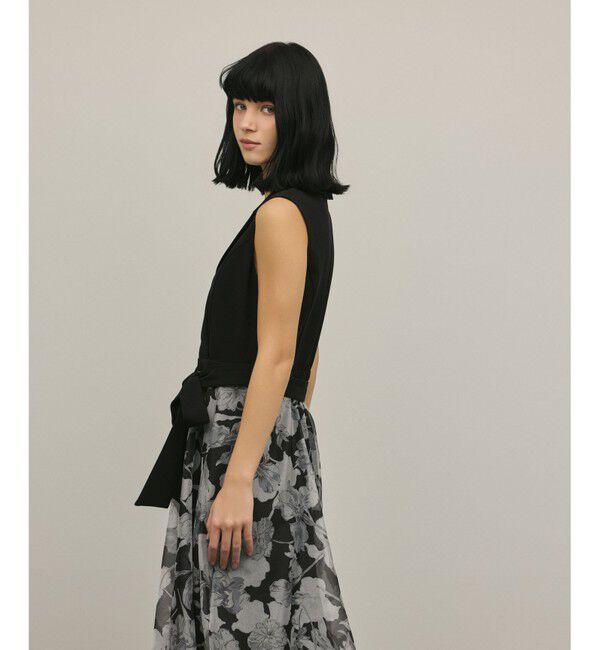 GRACE CONTINENTAL「カシュクールフラワープリントワンピース」|ワンピース|