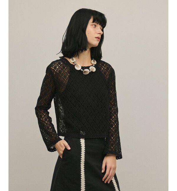 GRACE CONTINENTAL「レースフレアスリーブトップ」|その他|