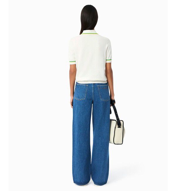 LACOSTE「イージーワイドストレートデニムパンツ」|デニム|