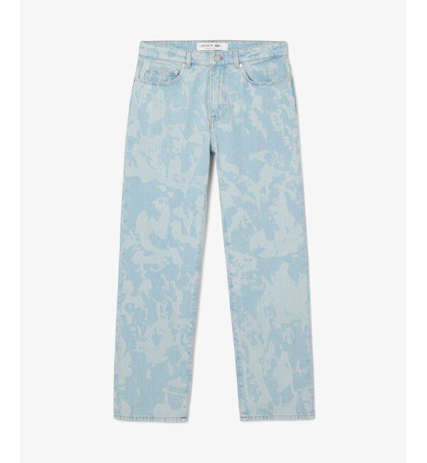 LACOSTE「オールオーバーレザープリントデニムパンツ」|デニム|