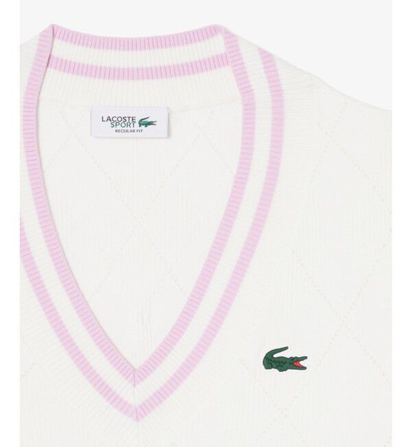 LACOSTE「ダイヤモチーフニットベスト」|ベスト・ジレ|