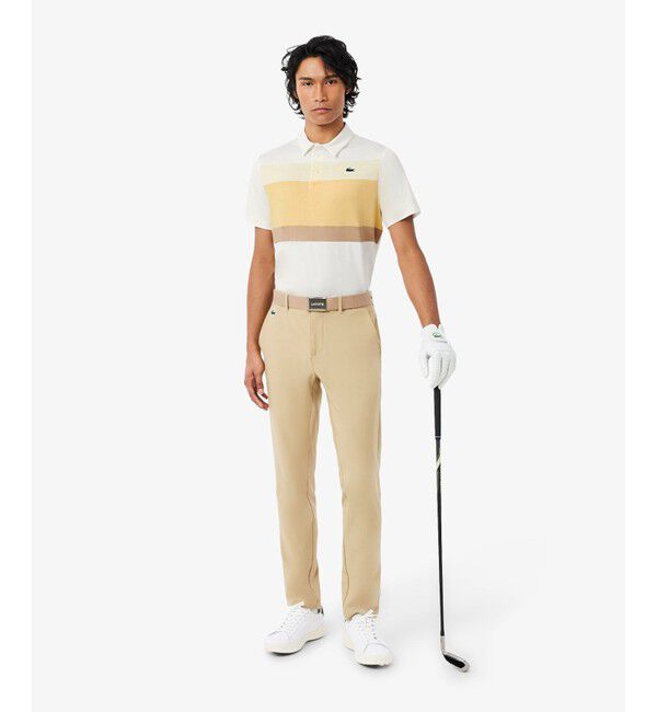 LACOSTE「ウルトラドライ ストレッチカラーブロックゴルフポロシャツ」|ポロシャツ|