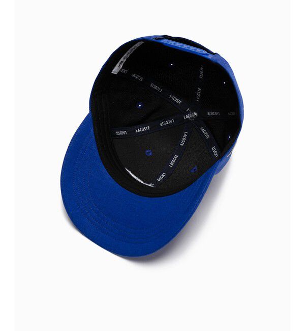 LACOSTE「ブランドネームロゴ刺繍 コットンリネンキャップ」|キャップ・キャスケット|
