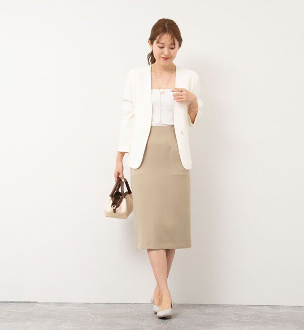 NOLLEY'S sophi「《セットアップ対応》ウォッシャブルツイルタイトスカート」|タイト|