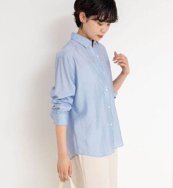 NOLLEY'S sophi「《セットアップ対応》シアーローン２WAYシャツ」|シャツ・ブラウス|