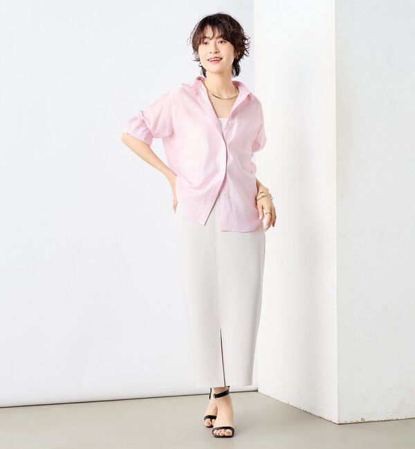 NOLLEY'S sophi「《セットアップ対応》シアーローン２WAYシャツ」|シャツ・ブラウス|