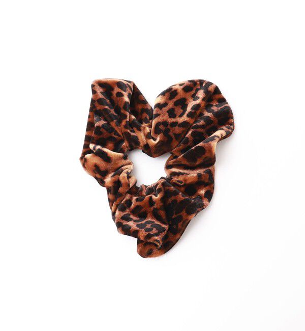 NOLLEY'S「【NOLLEYS GOODS】 ハートレオパード柄シュシュ」|ヘアゴム・シュシュ|