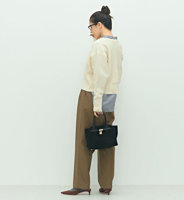 NOLLEY'S「《手洗い可能》鹿の子編みクルーネックカーディガン」|カーディガン|
